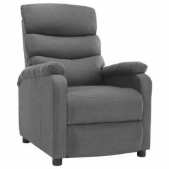 VidaXL Fauteuil inclinable Gris clair Tissu
