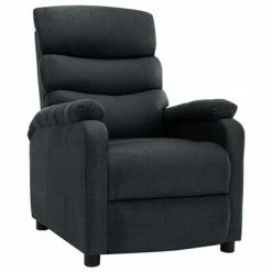 VidaXL Fauteuil inclinable Gris foncé Tissu