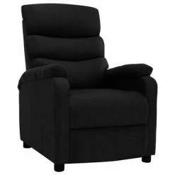 VidaXL Fauteuil inclinable Noir Tissu