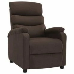 VidaXL Fauteuil inclinable Marron Tissu