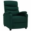 VidaXL Fauteuil inclinable Vert foncé Tissu