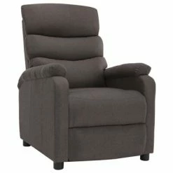 VidaXL Fauteuil inclinable Taupe Tissu