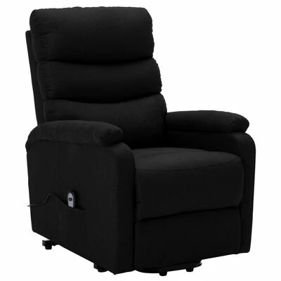VidaXL Fauteuil inclinable Noir Tissu 4 VidaXL Fauteuil inclinable Noir Tissu – Image 2