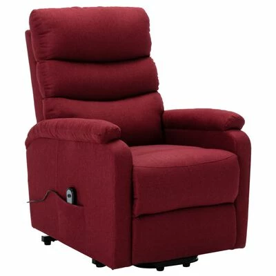 VidaXL Fauteuil inclinable Rouge bordeaux Tissu 4 VidaXL Fauteuil inclinable Rouge bordeaux Tissu – Image 2