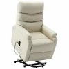 VidaXL Fauteuil inclinable Blanc crème Similicuir