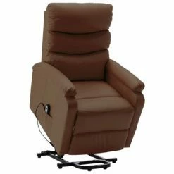 VidaXL Fauteuil inclinable Marron Similicuir