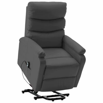 VidaXL Fauteuil inclinable Anthracite Similicuir 3 VidaXL Fauteuil inclinable Anthracite Similicuir