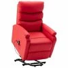 VidaXL Fauteuil inclinable Rouge Similicuir