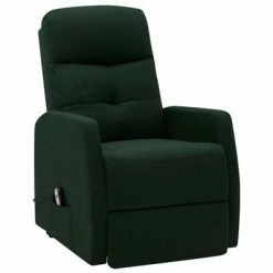 VidaXL Fauteuil inclinable sur pied Vert foncé Tissu -Fauteuils Soldes image 2 321338