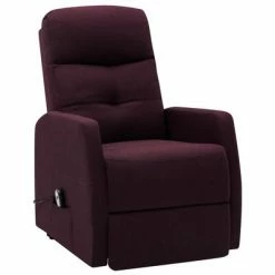 VidaXL Fauteuil inclinable sur pied Violet Tissu 9 VidaXL Fauteuil inclinable sur pied Violet Tissu -Fauteuils Soldes image 2 321339