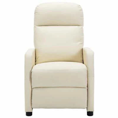 VidaXL Fauteuil inclinable Blanc Similicuir 4 VidaXL Fauteuil inclinable Blanc Similicuir – Image 2