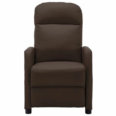 VidaXL Fauteuil inclinable Marron Similicuir 4 VidaXL Fauteuil inclinable Marron Similicuir – Image 2