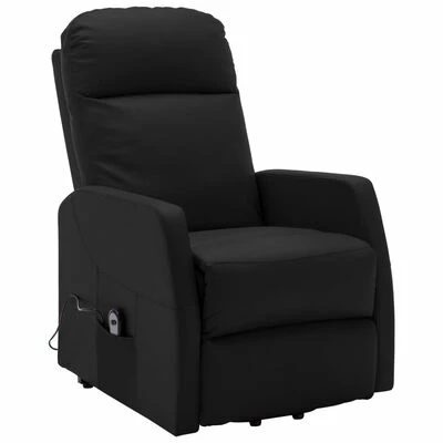 VidaXL Fauteuil inclinable Noir Similicuir 4 VidaXL Fauteuil inclinable Noir Similicuir – Image 2