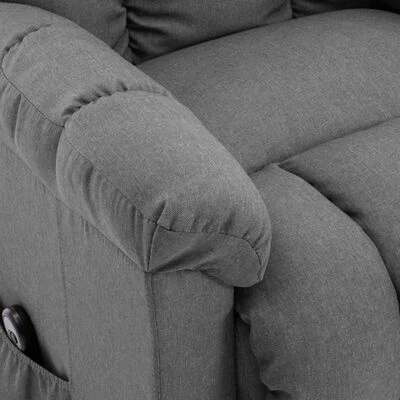 VidaXL Fauteuil inclinable Gris clair Tissu 4 VidaXL Fauteuil inclinable Gris clair Tissu – Image 2