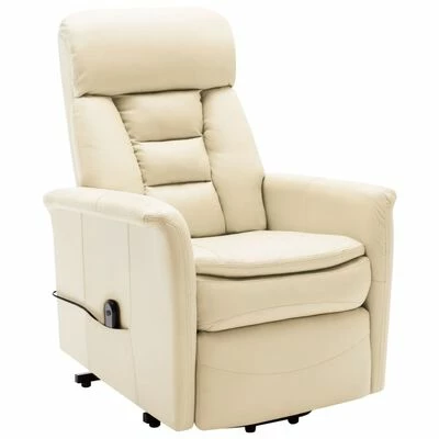 VidaXL Fauteuil inclinable Blanc Similicuir 4 VidaXL Fauteuil inclinable Blanc Similicuir – Image 2