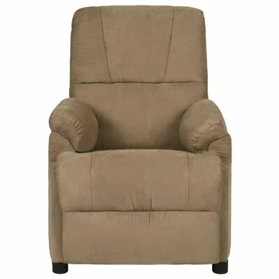 VidaXL Fauteuil inclinable Taupe Similicuir daim 4 VidaXL Fauteuil inclinable Taupe Similicuir daim – Image 2