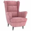 VidaXL Fauteuil Rose Velours 2 VidaXL Fauteuil Rose Velours -Fauteuils Soldes image 2 324063