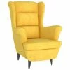 VidaXL Fauteuil Jaune moutarde Velours 1 VidaXL Fauteuil Jaune moutarde Velours -Fauteuils Soldes image 2 324066