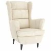 VidaXL Fauteuil Blanc crème Velours -Fauteuils Soldes image 2 324068