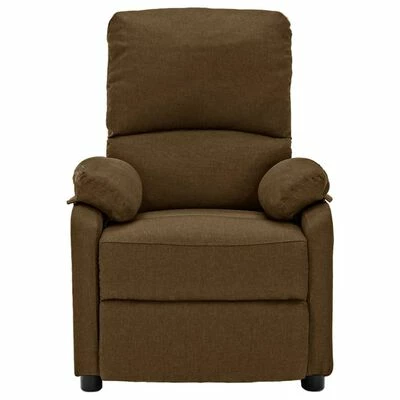 VidaXL Fauteuil inclinable Marron Tissu 4 VidaXL Fauteuil inclinable Marron Tissu – Image 2
