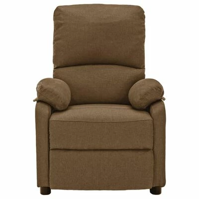 VidaXL Fauteuil inclinable Taupe Tissu 4 VidaXL Fauteuil inclinable Taupe Tissu â Image 2