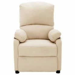 VidaXL Fauteuil inclinable Crème Tissu -Fauteuils Soldes image 2 324078