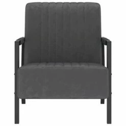 VidaXL Fauteuil Gris foncé Velours -Fauteuils Soldes image 2 325759