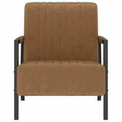 VidaXL Fauteuil Marron Velours -Fauteuils Soldes image 2 325766
