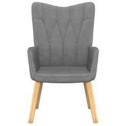 VidaXL Chaise de relaxation Gris foncé Tissu -Fauteuils Soldes image 2 327524