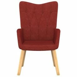 VidaXL Chaise de relaxation Rouge bordeaux Tissu -Fauteuils Soldes image 2 327531