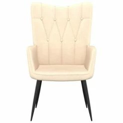 VidaXL Chaise de relaxation Crème Tissu -Fauteuils Soldes image 2 327547