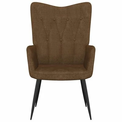 VidaXL Chaise de relaxation Marron Tissu 4 VidaXL Chaise de relaxation Marron Tissu – Image 2