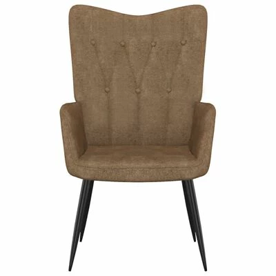 VidaXL Chaise de relaxation Taupe Tissu 4 VidaXL Chaise de relaxation Taupe Tissu – Image 2