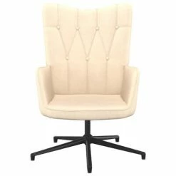 VidaXL Chaise de relaxation Crème Tissu -Fauteuils Soldes image 2 327569