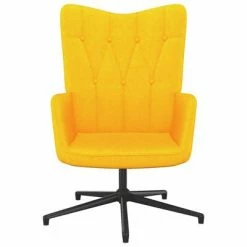 VidaXL Chaise de relaxation Jaune moutarde Tissu -Fauteuils Soldes image 2 327574