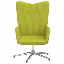 VidaXL Chaise de relaxation Vert Tissu -Fauteuils Soldes image 2 327594