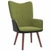 VidaXL Chaise de relaxation Vert clair Velours et PVC -Fauteuils Soldes image 2 327790