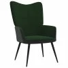 VidaXL Chaise de relaxation Vert foncé Velours et PVC 2 VidaXL Chaise de relaxation Vert foncé Velours et PVC -Fauteuils Soldes image 2 327811