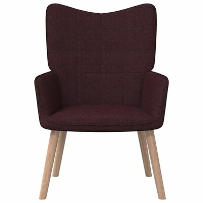 VidaXL Chaise de relaxation Violet Tissu 4 VidaXL Chaise de relaxation Violet Tissu – Image 2