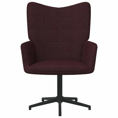 VidaXL Chaise de relaxation avec tabouret Violet Tissu 4 VidaXL Chaise de relaxation avec tabouret Violet Tissu – Image 2