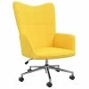 VidaXL Chaise de relaxation Jaune moutarde Tissu