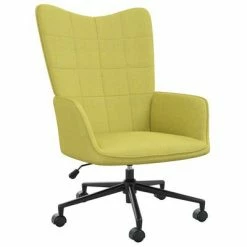 VidaXL Chaise de relaxation Vert Tissu