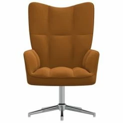 VidaXL Chaise de relaxation Marron Velours -Fauteuils Soldes image 2 328125