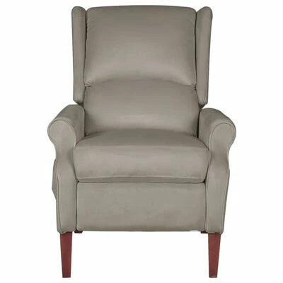 VidaXL Fauteuil inclinable Gris clair Velours 4 VidaXL Fauteuil inclinable Gris clair Velours – Image 2