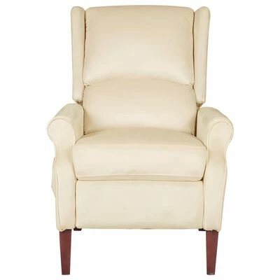 VidaXL Fauteuil inclinable Crème Velours 4 VidaXL Fauteuil inclinable Crème Velours – Image 2