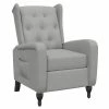 VidaXL Fauteuil inclinable Gris clair Velours -Fauteuils Soldes image 2 329341