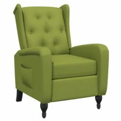 VidaXL Fauteuil inclinable Vert clair Velours