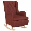 VidaXL Fauteuil avec pieds à bascule en bois d'hévéa Bordeaux Tissu 1 VidaXL Fauteuil avec pieds à bascule en bois d'hévéa Bordeaux Tissu -Fauteuils Soldes image 2 329408