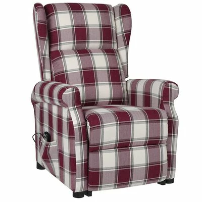 VidaXL Fauteuil inclinable Rouge Tissu 4 VidaXL Fauteuil inclinable Rouge Tissu â Image 2
