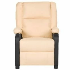 VidaXL Fauteuil inclinable TV Crème Similicuir et tissu 9 VidaXL Fauteuil inclinable TV Crème Similicuir et tissu -Fauteuils Soldes image 2 329495